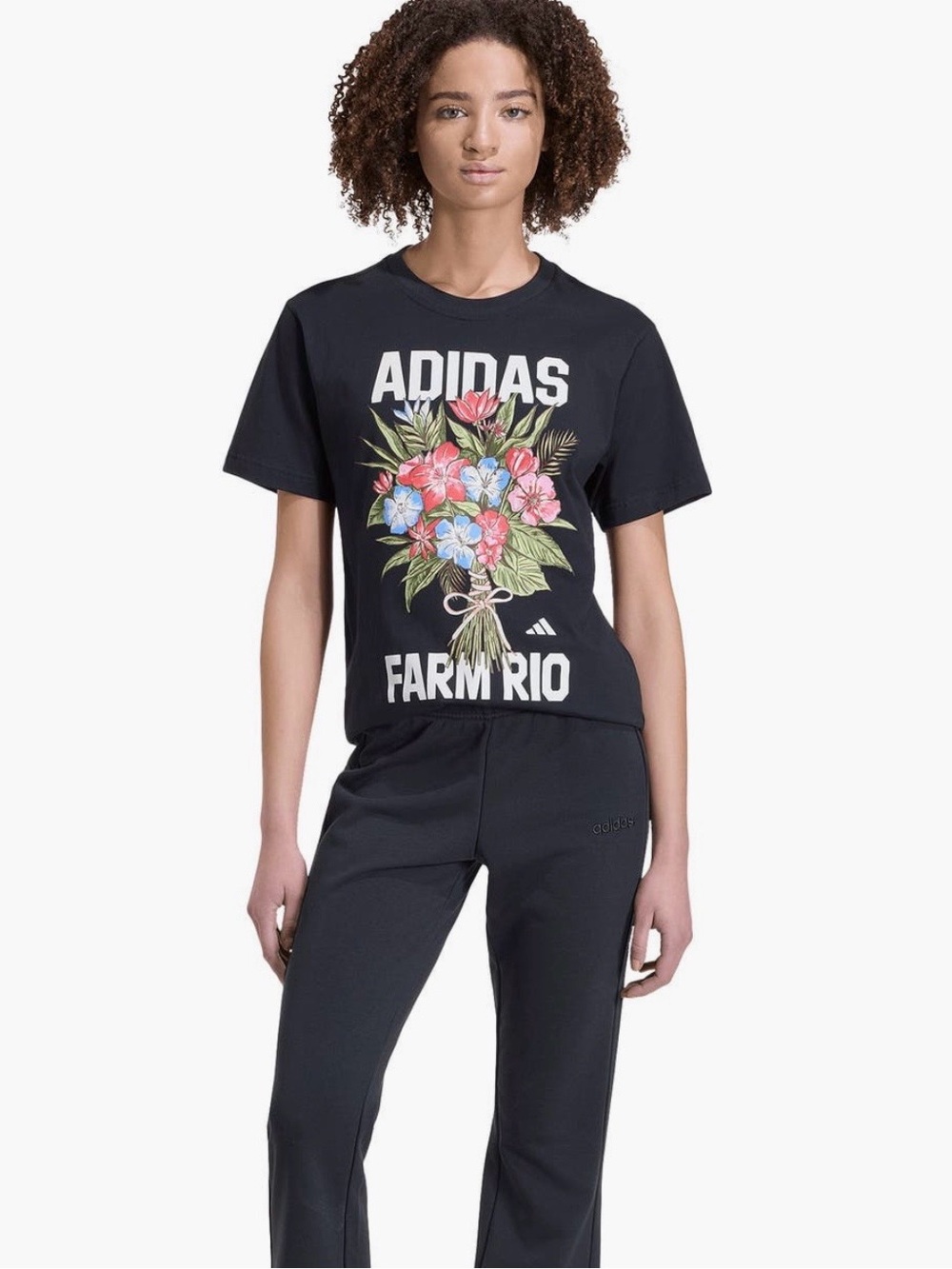 Adidas x FARM Rio Graphic T-Shirt – Women’s Size S – NWT 🌸🖤💐